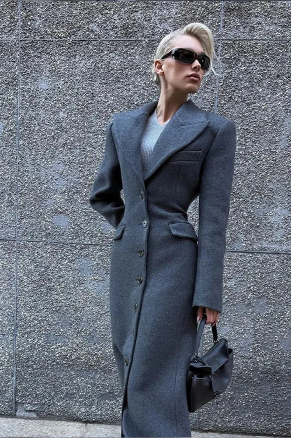 Single-Breasted Wool Coat image 6