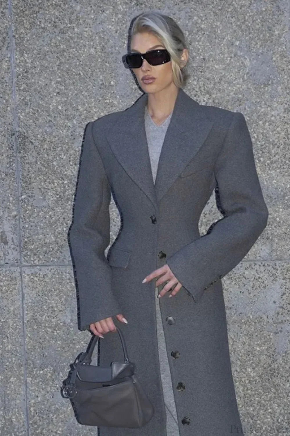 Single-Breasted Wool Coat image 2