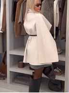 Single Buckle Woolen Irregular Coat image 4