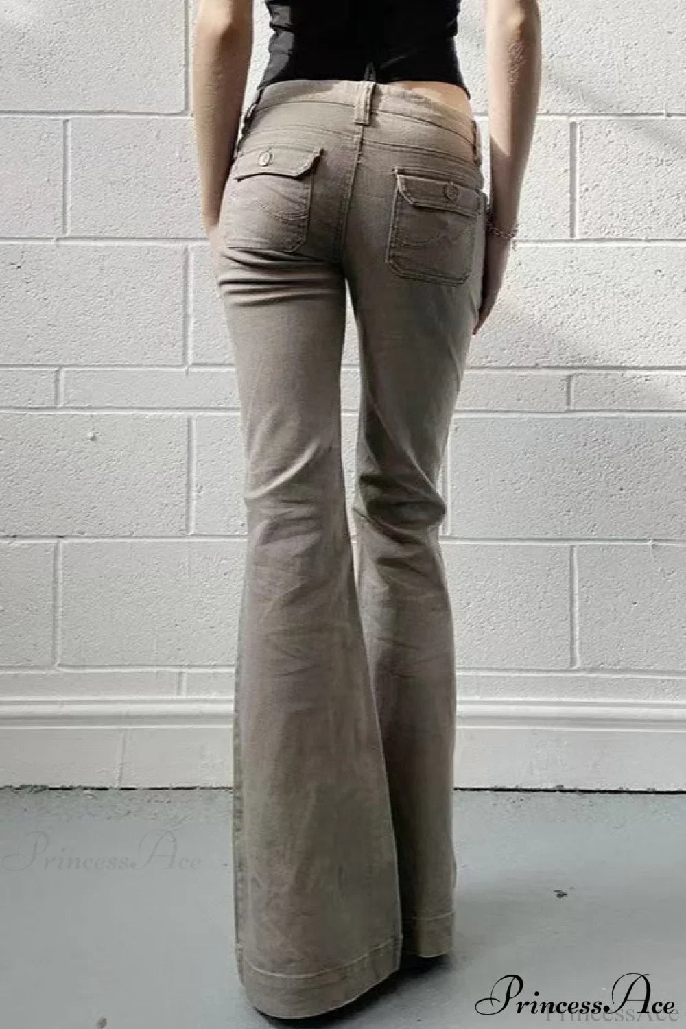 Skinny Low Rise Vintage Bootcut Cargo Pants image 4