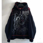 Skull Patchwork Zipper Hoodie image 4