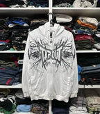 Skull Patchwork Zipper Hoodie image 7