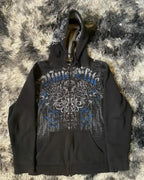 Skull Print Hooded Sweatshirt image 4