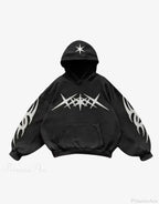Skull Print Hooded Sweatshirt image 10