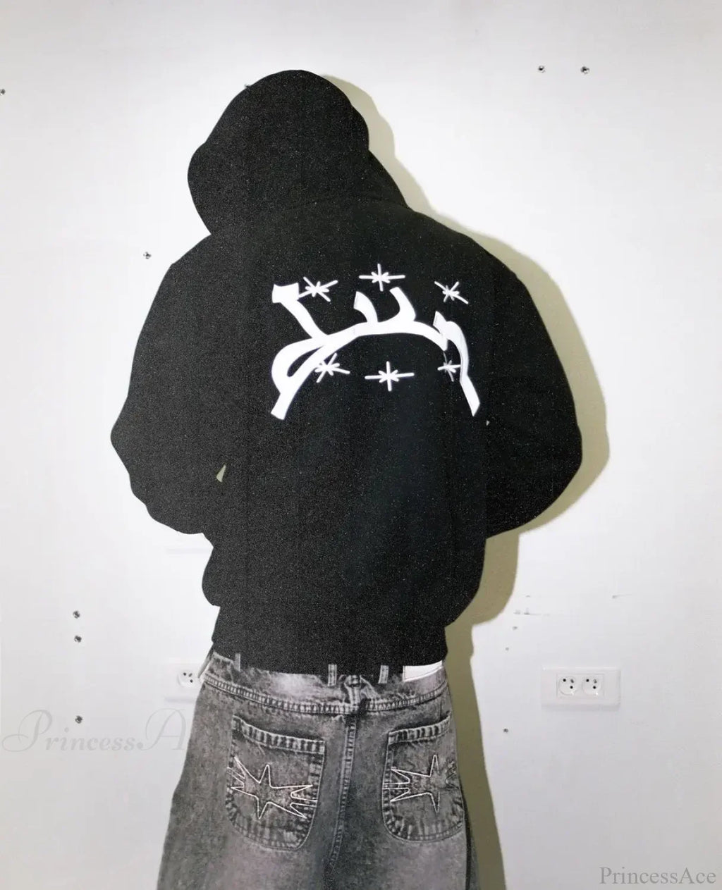 Skull Print Hooded Sweatshirt image 11
