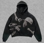 Skull Rap Graphic Cotton Hoodie image 1