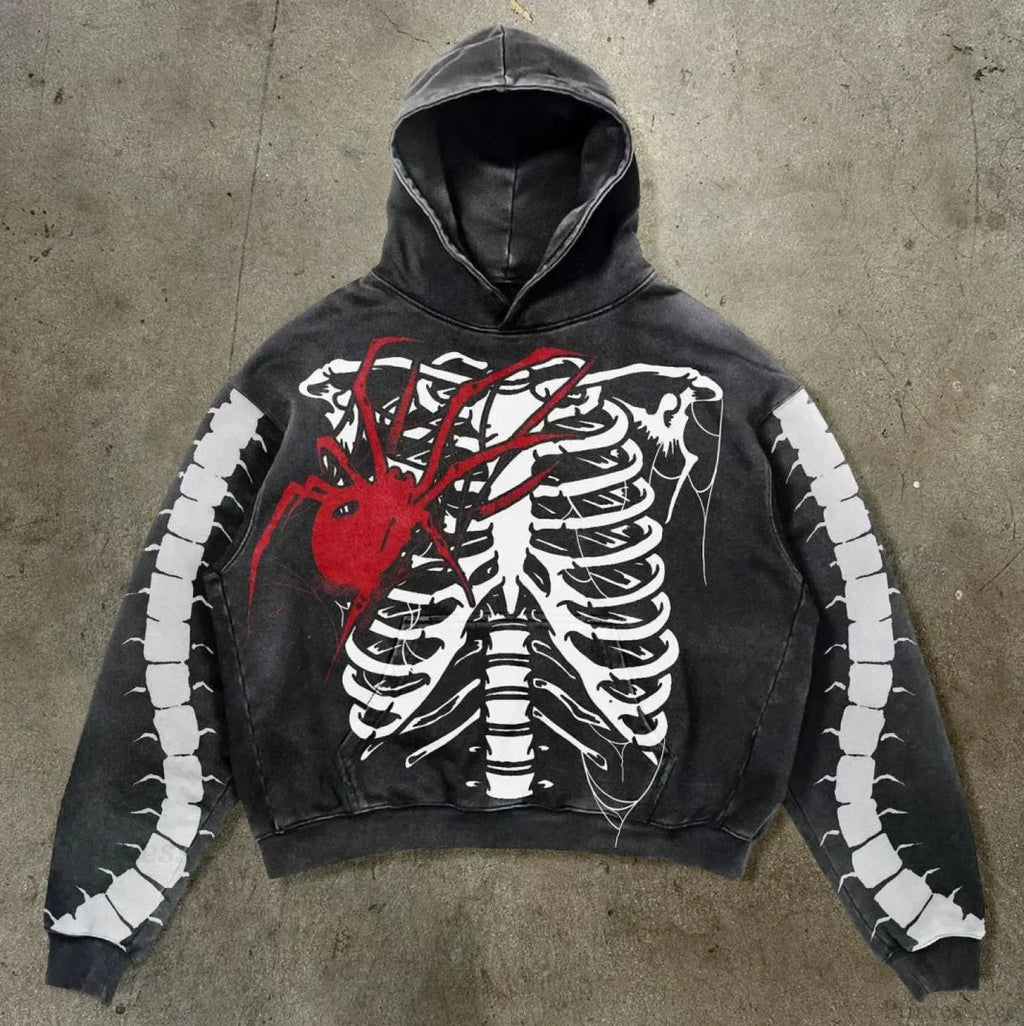 Skull Rap Graphic Cotton Hoodie image 2