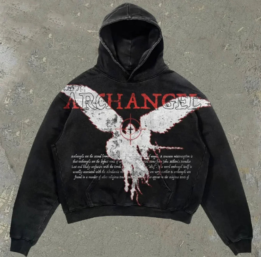 Skull Rap Graphic Cotton Hoodie image 3