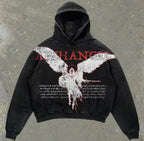 Skull Rap Graphic Cotton Hoodie image 3