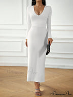 Sky Blue Midi Dress with Alluring Neckline and Comfort Fit image 2