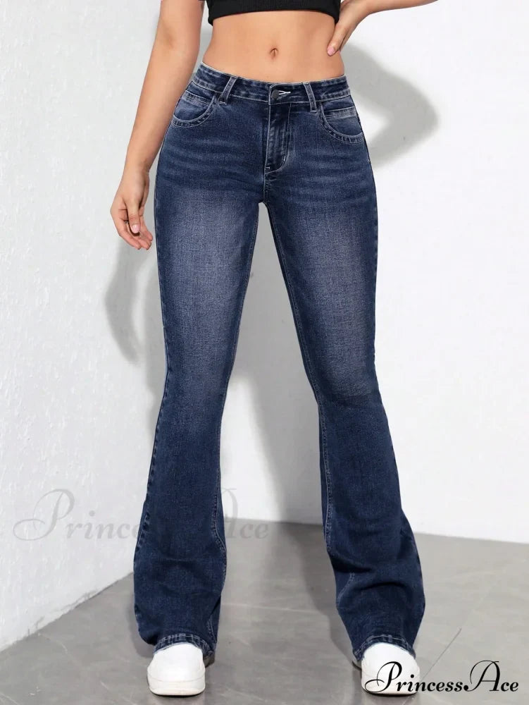 Slant Pocket Flare Leg Jeans image 9