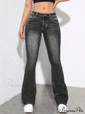 Slant Pocket Flare Leg Jeans image 1