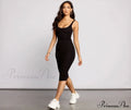 Slay Every Day Basic Graceful Scoop Neck Midi Dress image 1