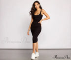 Slay Every Day Basic Graceful Scoop Neck Midi Dress image 4