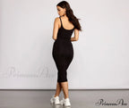 Slay Every Day Basic Graceful Scoop Neck Midi Dress image 2