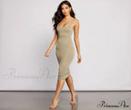 Slay Every Day Basic Graceful Scoop Neck Midi Dress image 15