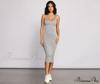 Slay Every Day Basic Graceful Scoop Neck Midi Dress image 8