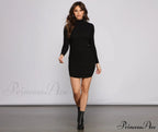 Slay In Basics Charming Ribbed Knit Mini Dress image 12