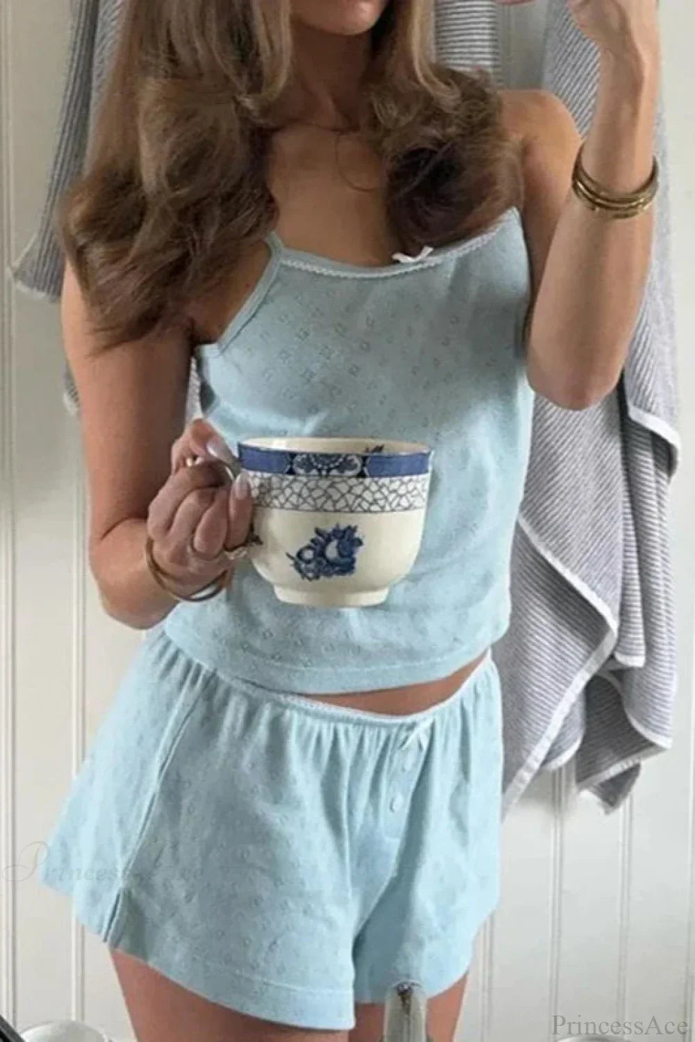 Sleeveless Crop Cami Lounge Set image 2