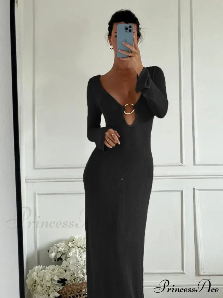 Sleeveless Knitted Tank Maxi Dress image 6