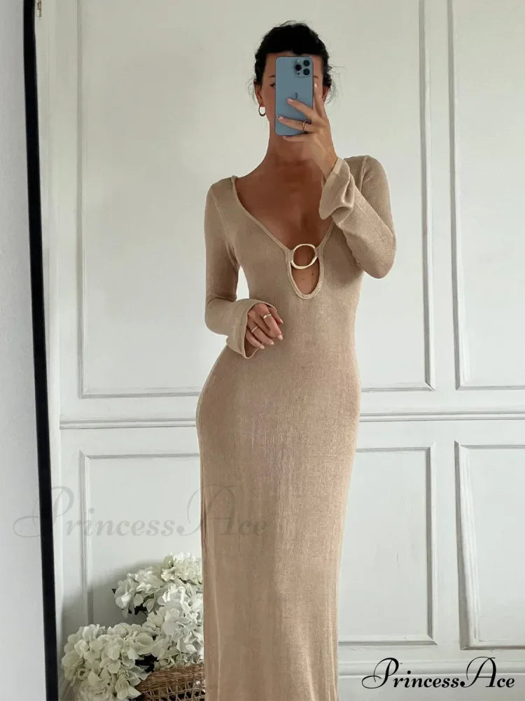 Sleeveless Knitted Tank Maxi Dress image 7