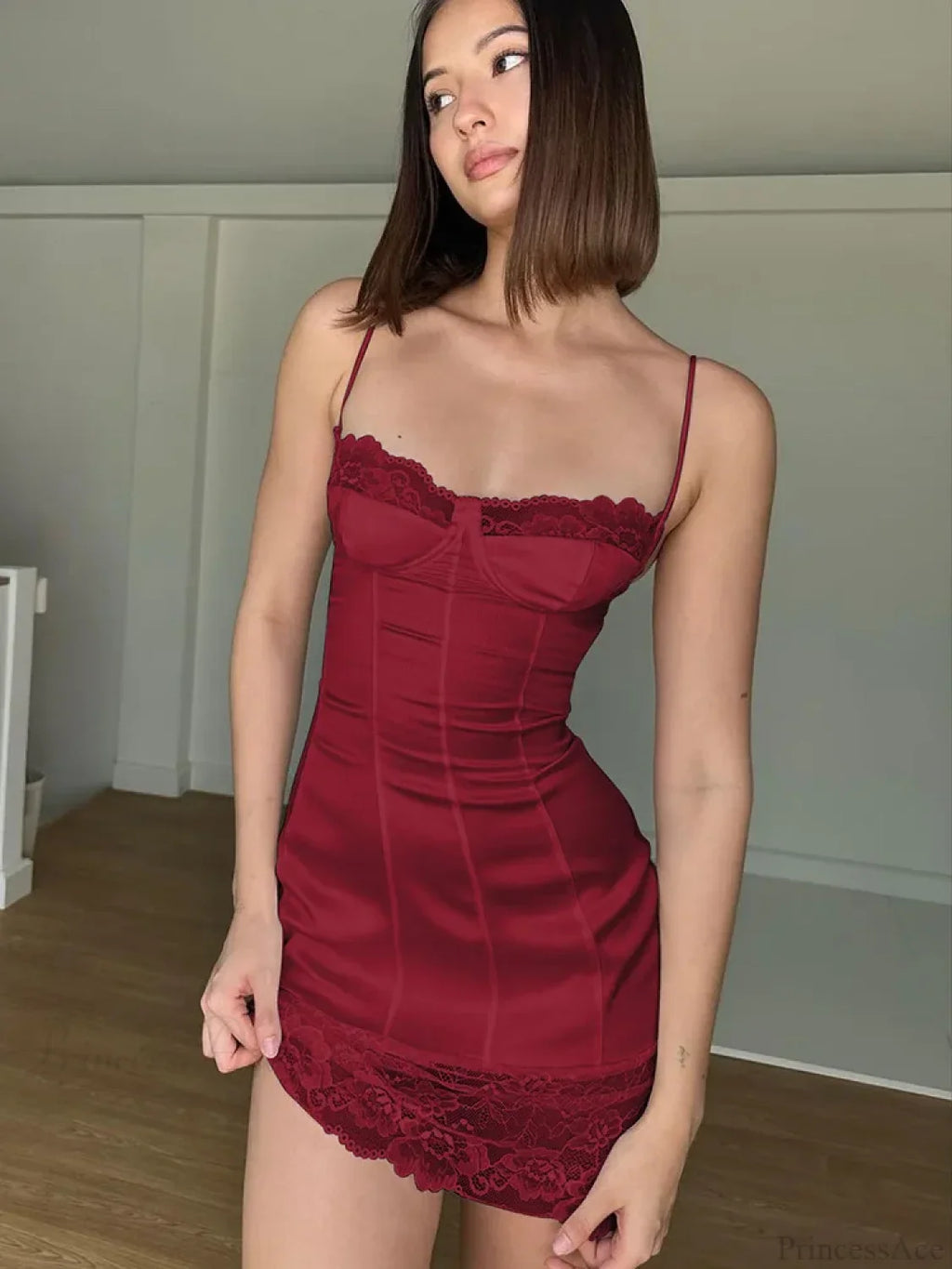 Sleeveless Lace Patchwork Bodycon Vacation Dress image 3