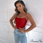 Sleeveless Off Shoulder Velvet Sexy Corset image 3