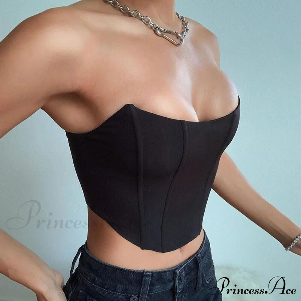 Sleeveless Off Shoulder Velvet Sexy Corset image 1