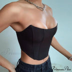 Sleeveless Off Shoulder Velvet Sexy Corset image 5