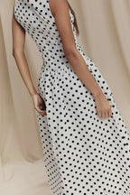 Sleeveless Polka Dot Casual Maxi Dress image 4