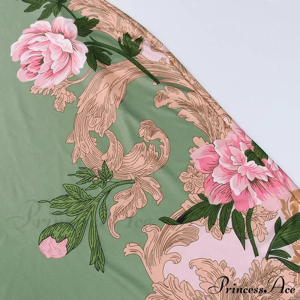 Sleeveless Print Fashion Vneck SlimLong Summer Beach Party Club Robe Floral Dress image 6