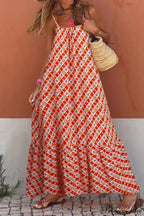 Sleeveless Print Summer Spaghetti Strap Boho Dress image 5