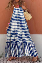 Sleeveless Print Summer Spaghetti Strap Boho Dress image 1