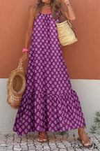 Sleeveless Print Summer Spaghetti Strap Boho Dress image 8