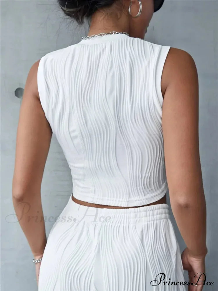 Sleeveless Rib Knit Women Summer Y2K High Street Style Koreanfashion Mock Neck Slim Fit Crop Streetwear Tank top image 2