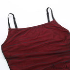 Sleeveless Solid Spaghetti Strap Backless Summer Casual Elegant Party Bodycon Dress image 5