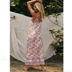 Sleeveless Strap Backless Deep V-neck Summer Dress image 3