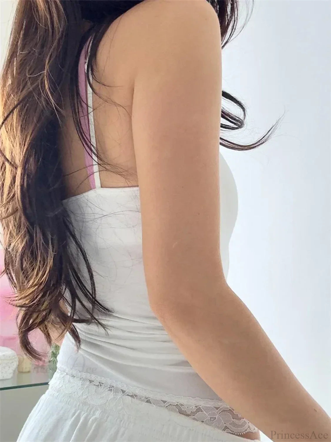 Slim Backless 3D Bow Ruched V-neck Crop Top image 4