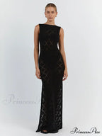 Slim Cocktail Off Shoulder Women's Maxi Dress image 5