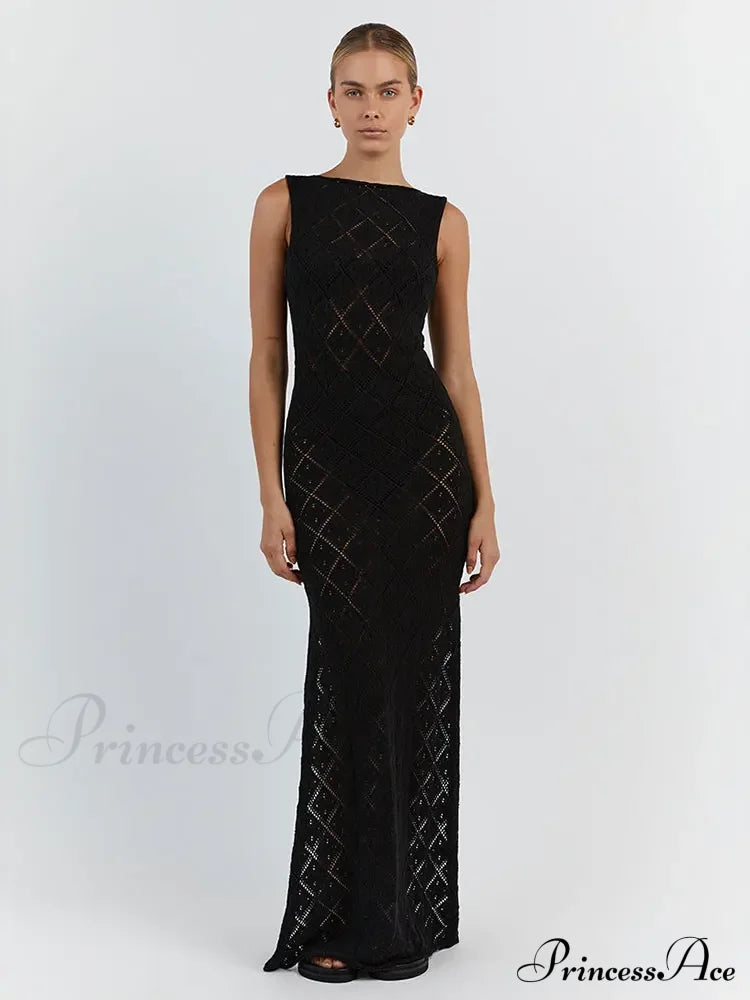 Slim Cocktail Off Shoulder Women's Maxi Dress image 5