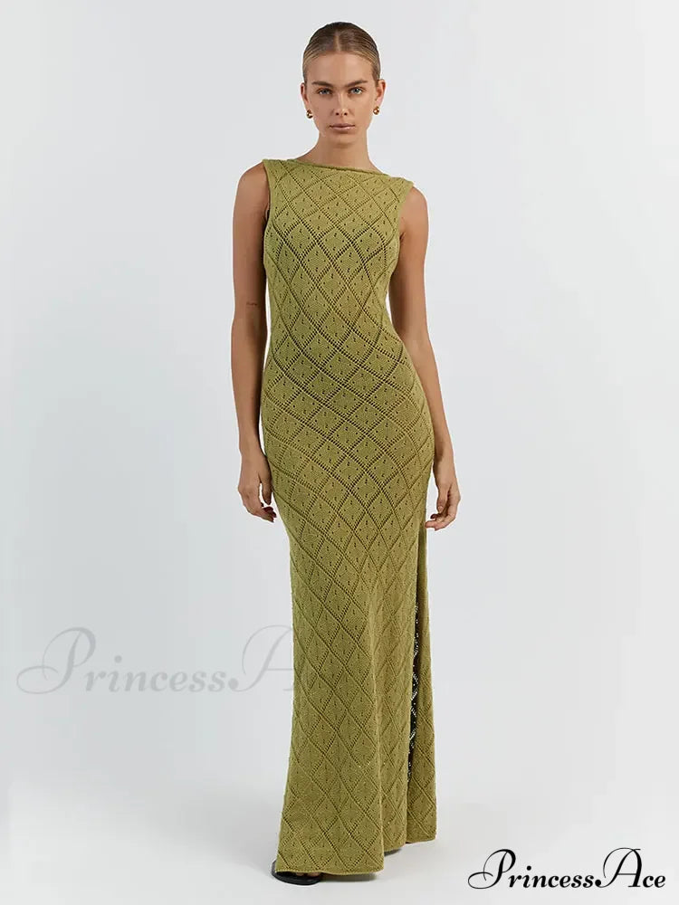 Slim Cocktail Off Shoulder Women's Maxi Dress image 2