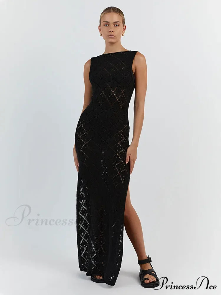 Slim Cocktail Off Shoulder Women's Maxi Dress image 9