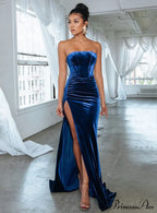 Slim-fit Backless Dress with Slit Tube Top image 1