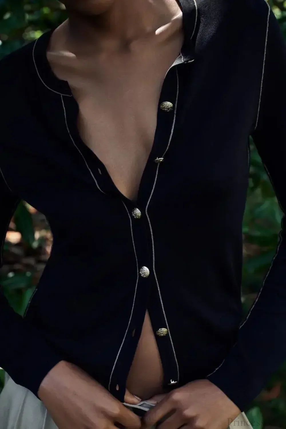 Slim Fit Contrast Edge Round Neck Cardigan image 3