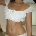 Slim Fit Off Shoulder Ruffle Top image 4
