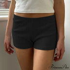 Slim Fit Retro Kawaii Solid Front Button Down Elastic Waist Pajamas Short image 7