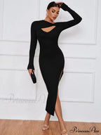 Slim Fit Split Long Sleeve Dress image 5