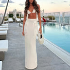 Slim Knit Flower Patchwork Bikini Set image 3