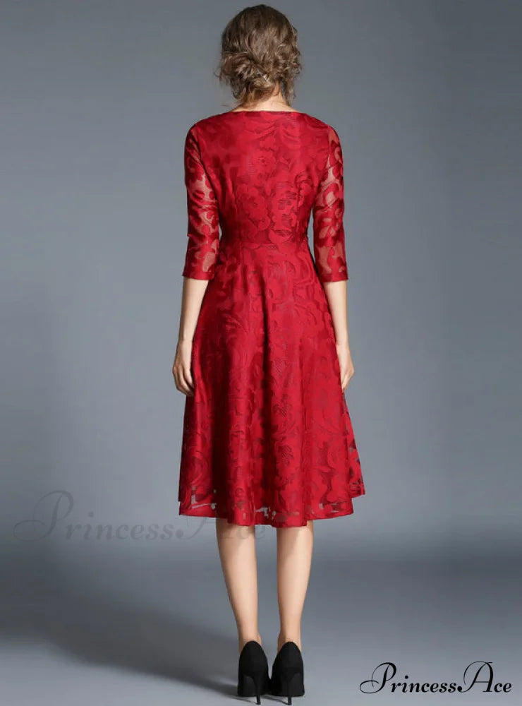 Slim Lace Casual Party Dress image 7