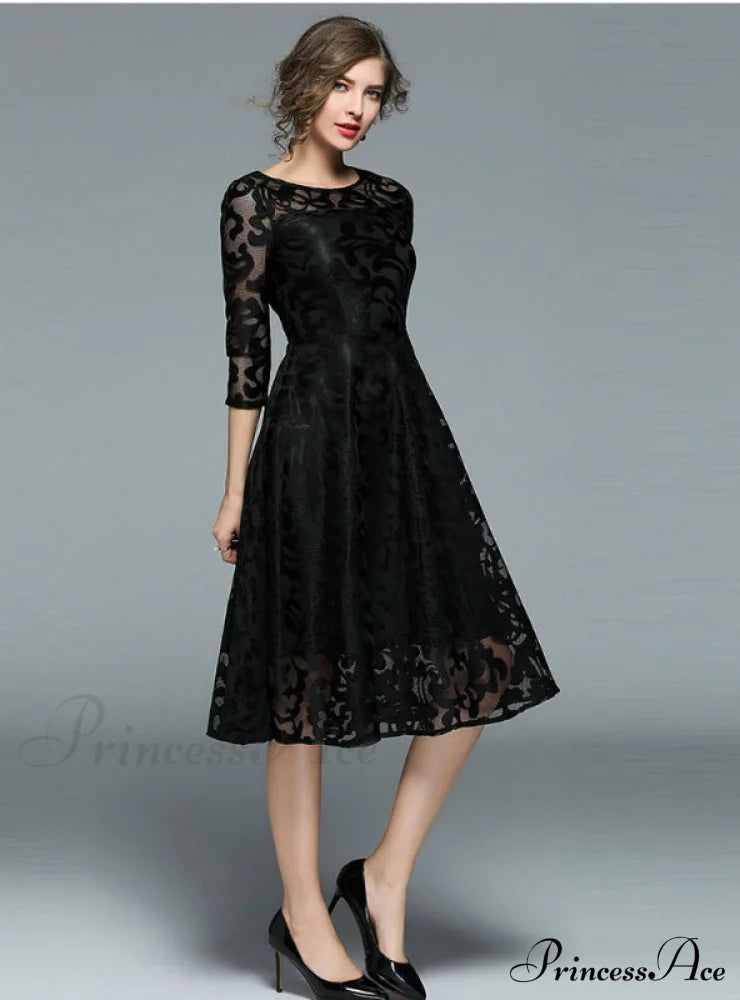 Slim Lace Casual Party Dress image 4